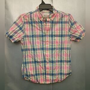 Goodfellow & Co Pink and Blue Plaid Button Down Shirt